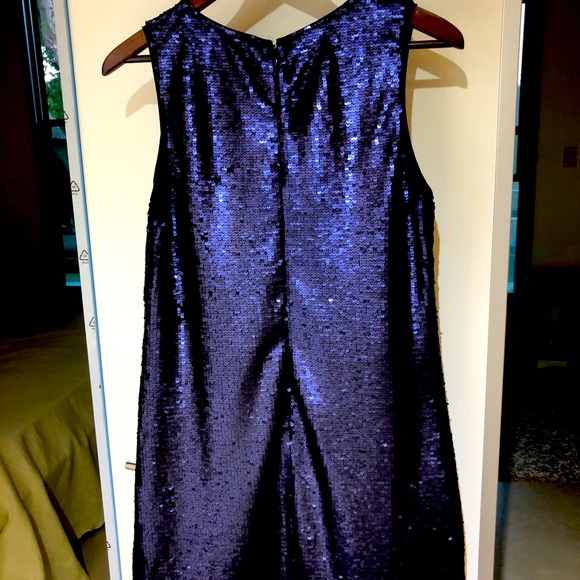 Banana Republic blue sequin sleeveless sheath dress - Picture 3 of 5